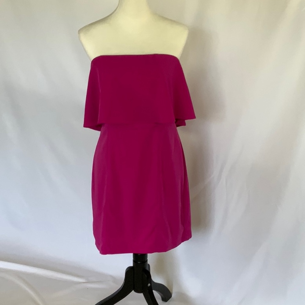 Elegant Pink Strapless Dress